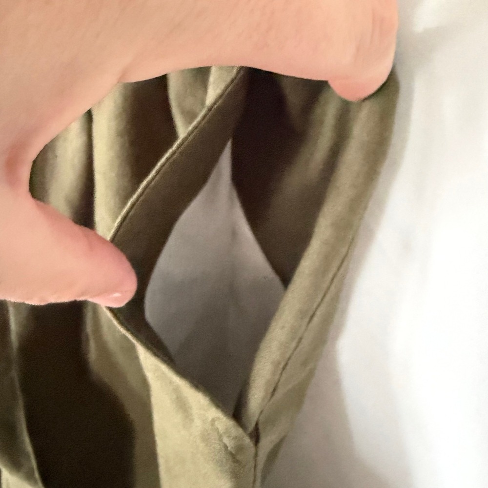 J.Crew Paperbag Tie Waist Pockets Womens S Olive Green Mini Skirt Safari NWT - Picture 5 of 11